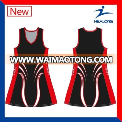 Womens Custom Team Set Cheap Netball Uniforms Dresses Skirts for Sale