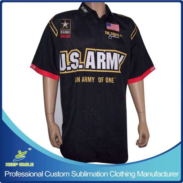 Customized Custom Sublimation Men′s Motocross Pit Crew Race Shirts