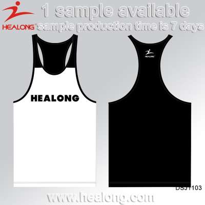 Healong Factory Price Fashion Sublimation Running Vest