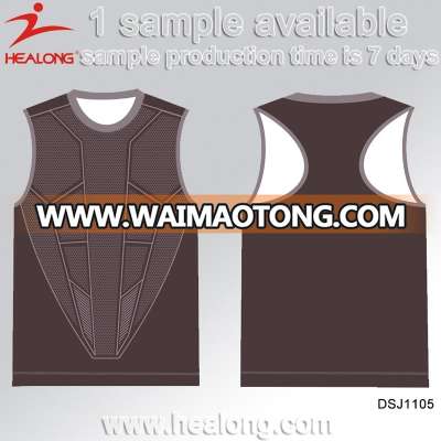 Healong Hot Sale Custom Men′s Basketball Training Vest